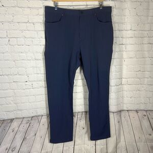 01.Algo Pants Mens 38 Blue Golf Chino Performance Stretch Nylon